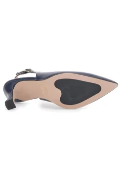 Blaue spitze Slingback-Pumps mit V-Ausschnitt PICTARELLO 149-PITTARELLO