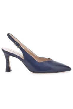Blaue spitze Slingback-Pumps mit V-Ausschnitt PICTARELLO 149-PITTARELLO