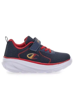 Blaue und rote Turnschuhe mit Riemen Champion HRO J B PS Low