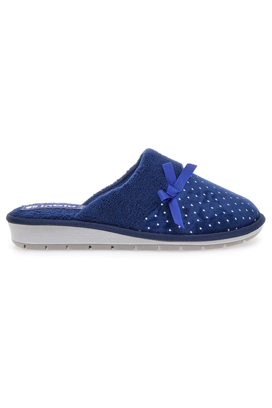 Blaue weiche Hausschuhe INBLU 72 LB