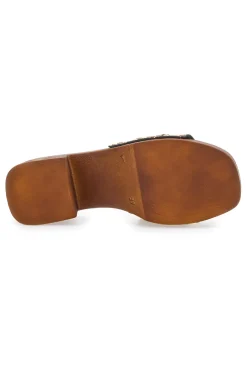 Braune Clogs-Hausschuhe mit Blockabsatz 8657-PITTARELLO Sale