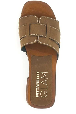 Braune Clogs-Hausschuhe mit Blockabsatz 8657-PITTARELLO Sale