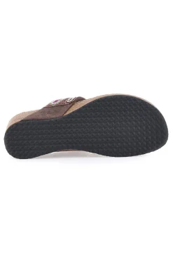 e Flip Flops mit Plateau und farbigen Steinen FIRST ROW 12602-PRIMA RIGA Hot