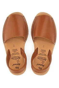 Braune menorquinische Schuhe mit Flat 101-Sohle-FLY NATURE Discount