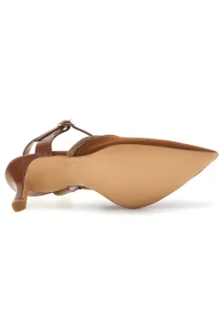 Braune Pumps mit Riemchen 65302-PITTARELLO COUTURE