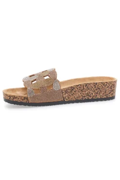 Braune Slipper mit verziertem Band 14224-PRIMA RIGA Outlet