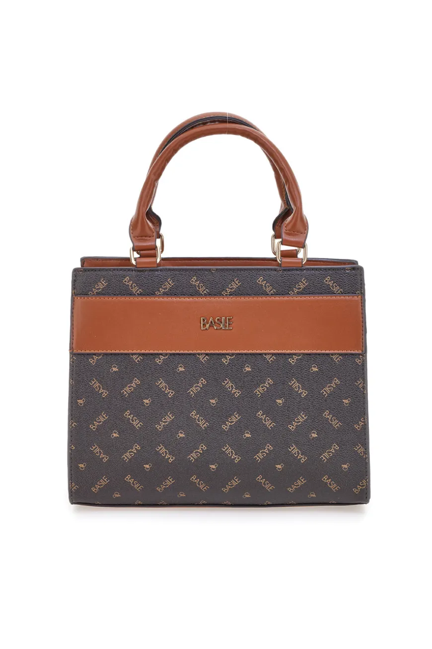 Braune Tasche mit zwei Henkeln Basile BA1146LOG