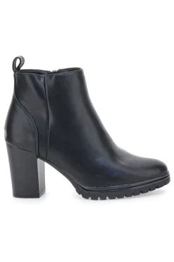 Cafè Cost 16807213 Schwarze Stiefeletten mit breitem Absatz und Profilsohle-CAFÈ COST Clearance