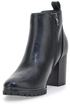 Cafè Cost 16807213 Schwarze Stiefeletten mit breitem Absatz und Profilsohle-CAFÈ COST Clearance