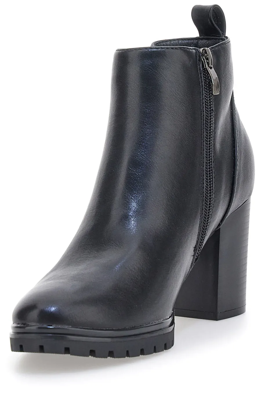 Cafè Cost 16807213 Schwarze Stiefeletten mit breitem Absatz und Profilsohle-CAFÈ COST Clearance