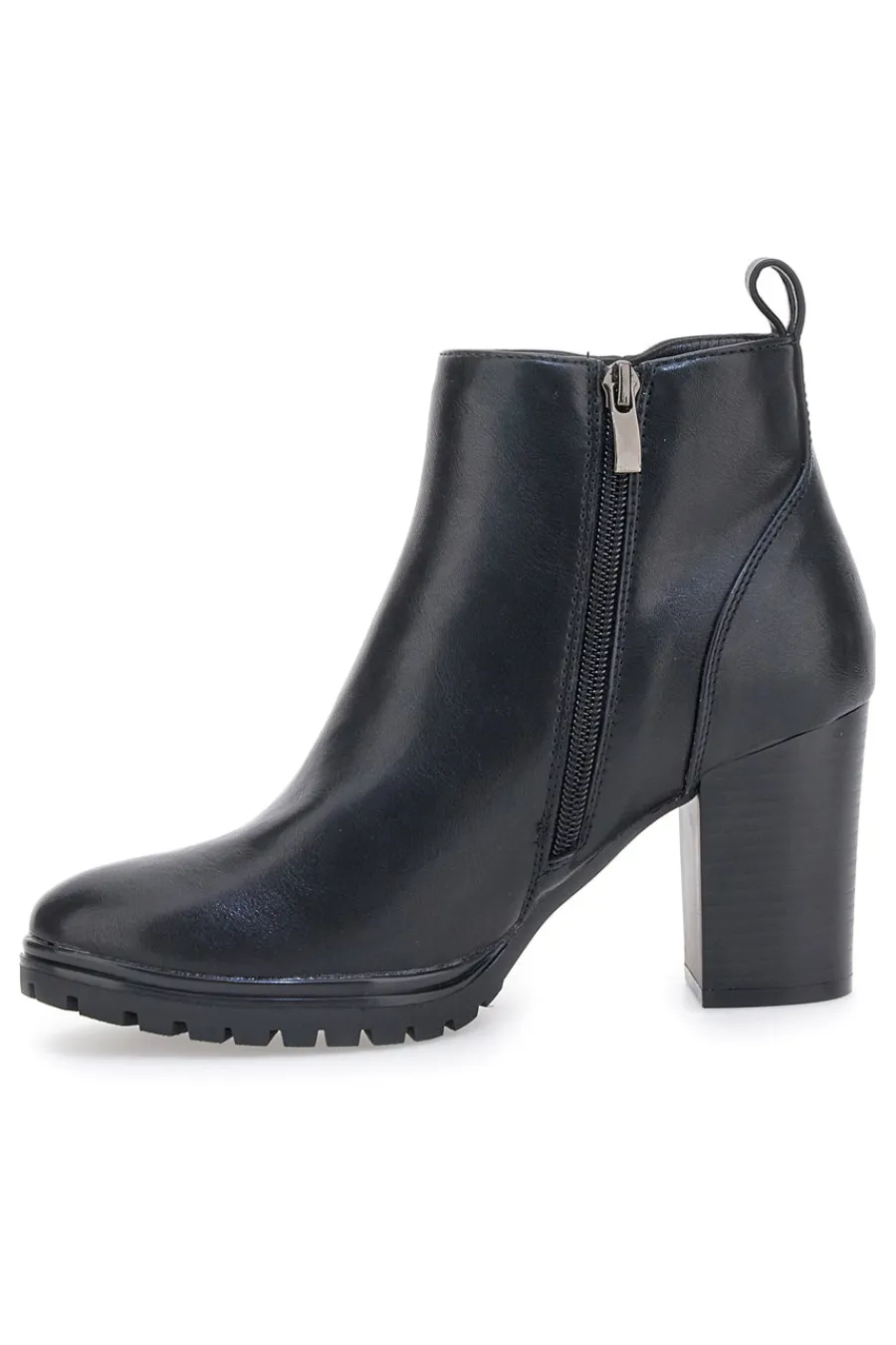 Cafè Cost 16807213 Schwarze Stiefeletten mit breitem Absatz und Profilsohle-CAFÈ COST Clearance