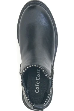 Chelsea boots neri con elastico laterale e borchie Cafe' Cost 200135-CAFÈ COST Online