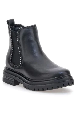 Chelsea boots neri con elastico laterale e borchie Cafe' Cost 200135-CAFÈ COST Online