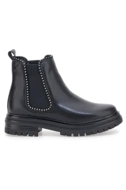 Chelsea boots neri con elastico laterale e borchie Cafe' Cost 200135-CAFÈ COST Online