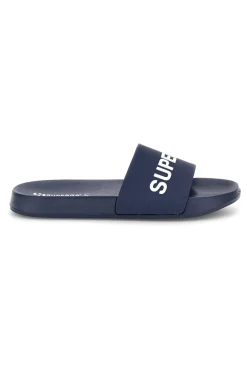 Ciabatta blu con logo Superga S24U433