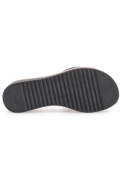 Ciabatta Nera con Fascia in Pelle e Platform Effetto Sughero 34567409-PITTARELLO LOVE Sale