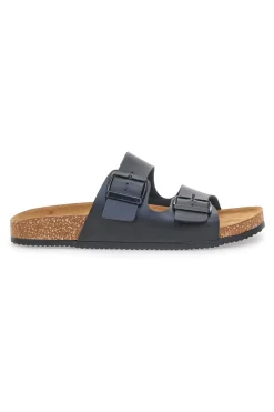 Ciabatte Antracite con Doppia Fibbia Made in Italy 335A20630SR-PITTARELLO TIERRA New