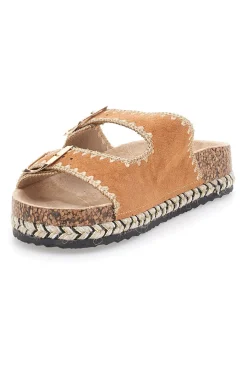 Ciabatte Arancioni con doppia fibbia e suola corda Me & Me 14184-ME u0026 ME Best