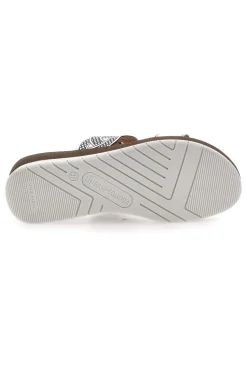Ciabatte argento con intreccio glitter e plantare comfort 8009-LINEA COMODA Discount