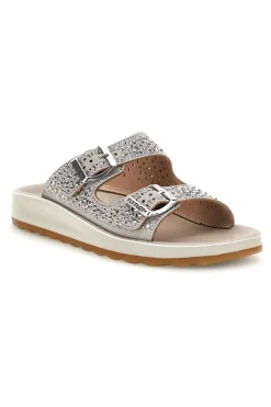 Ciabatte Argento Strass E Fibbie 90770169KZ-FLY FLOT Clearance