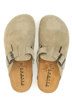 Ciabatte beige chiaro con fibbia in vera pelle PittarelloTierra 335A013PR-PITTARELLO TIERRA New