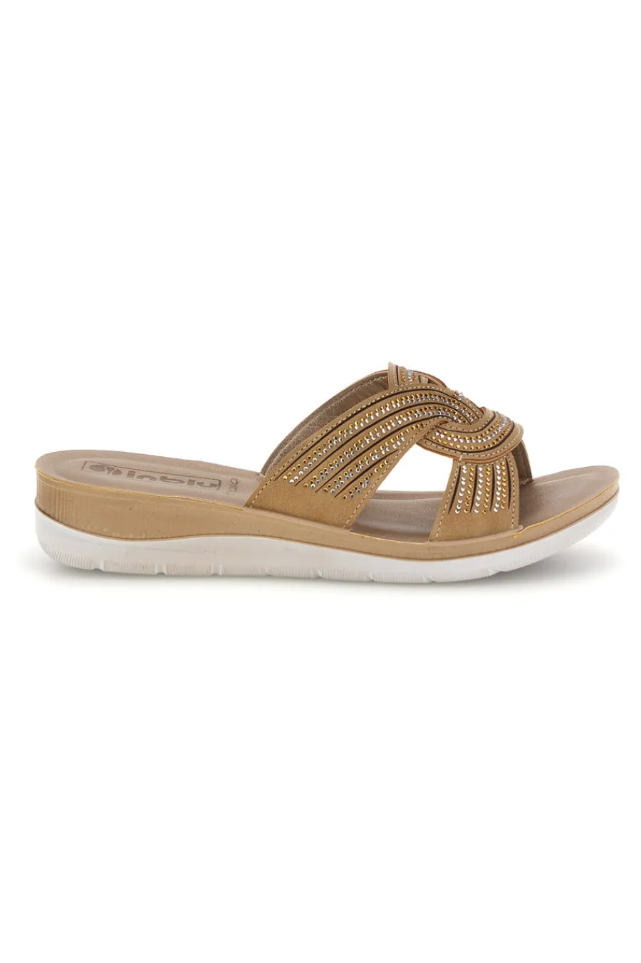 Ciabatte beige con dettagli luminosi 47 BV-INBLU Discount