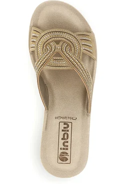 Ciabatte beige con dettagli luminosi 47 BV-INBLU Discount