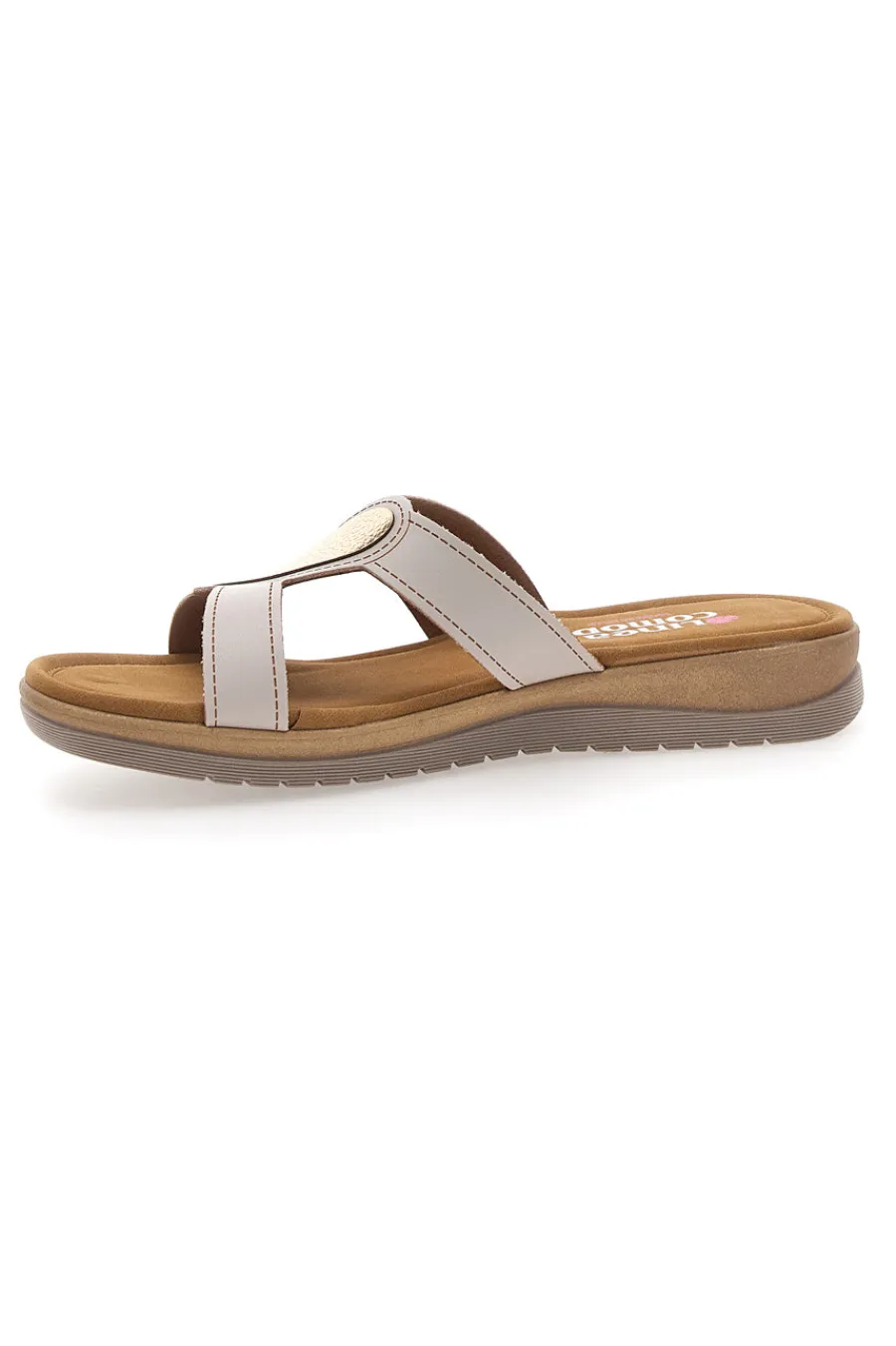 Ciabatte beige con dettaglio a cuore 7190V-LINEA COMODA New