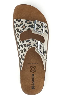 Ciabatte beige con doppia fascia e doppia fibbia 58 CP-INBLU Discount