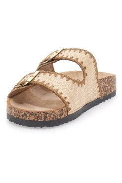 Ciabatte con doppia fibbia decorata oro ME & ME 14221-ME u0026 ME Clearance