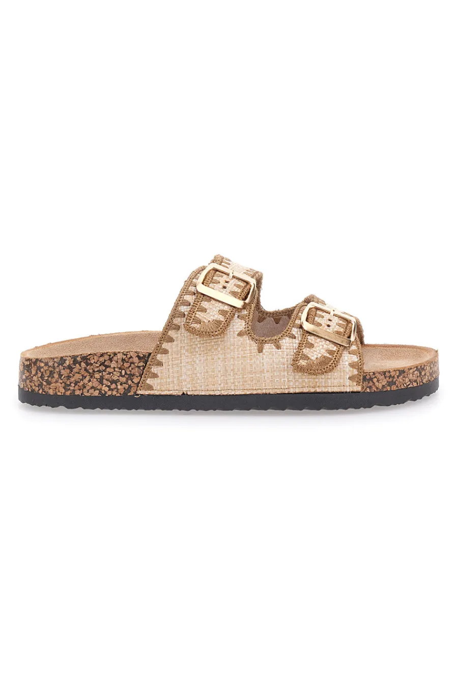 Ciabatte con doppia fibbia decorata oro ME & ME 14221-ME u0026 ME Clearance