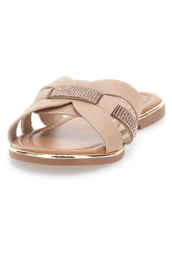 Ciabatte con fasce incrociate e strass 14217-FUN BEACH Hot
