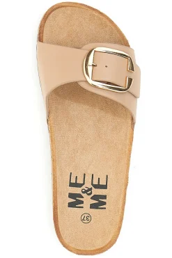 Ciabatte con fibbia e suola effetto sughero Me & Me 14168-ME u0026 ME Outlet