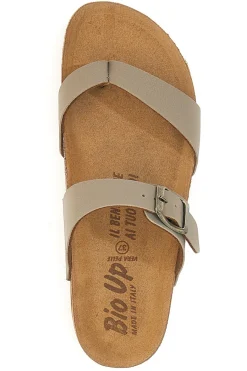Ciabatte Beige con fibbia regolabile e plantare anatomico 202-BIO UP