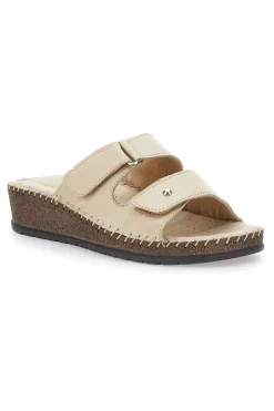 Ciabatte Beige Con Plantare In Vera Pelle 42062-PITTARELLO Best