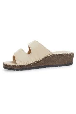Ciabatte Beige Con Plantare In Vera Pelle 42062-PITTARELLO Best