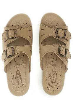 Ciabatte con sottopiede in vera pelle e plantare anatomico 90160008CE-FLY FLOT Sale