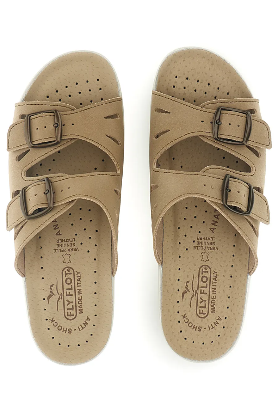 Ciabatte con sottopiede in vera pelle e plantare anatomico 90160008CE-FLY FLOT Sale
