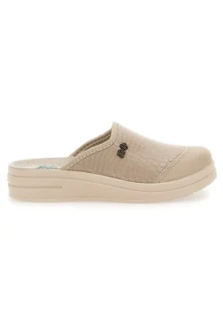 Ciabatte con Tomaia in Pelle Effetto Lucido 753-BIO UP