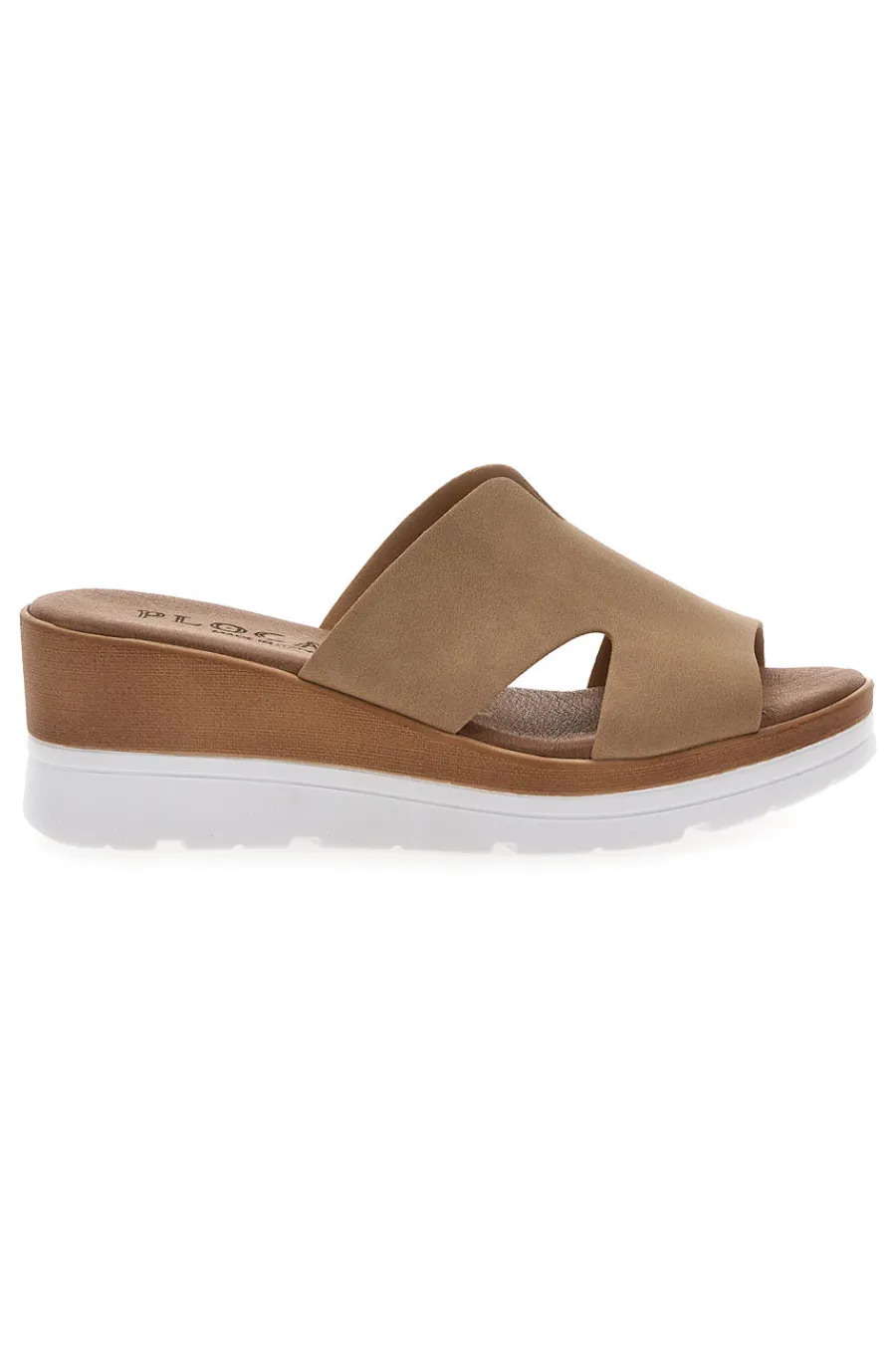 Ciabatte con Zeppa A Contrasto Bianca 11071242-PLOCADI Outlet