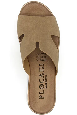 Ciabatte con Zeppa A Contrasto Bianca 11071242-PLOCADI Outlet