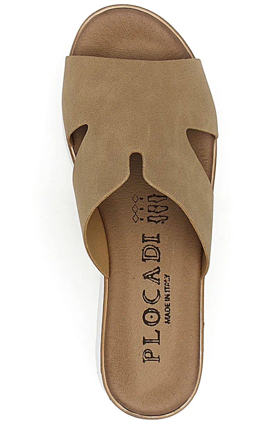 Ciabatte con Zeppa A Contrasto Bianca 11071242-PLOCADI Outlet