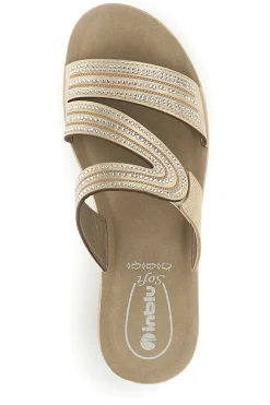 Ciabatte beige con zeppa 23 RN-INBLU Sale