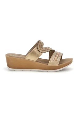Ciabatte beige con zeppa 23 RN-INBLU Sale