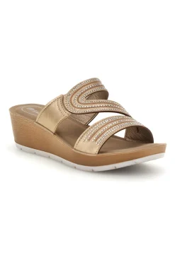 Ciabatte beige con zeppa 23 RN-INBLU Sale