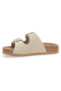 Ciabatte beige doppia fibbia vegan 335CF20631S-PITTARELLO GREEN WALK Clearance