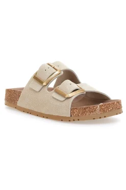 Ciabatte beige doppia fibbia vegan 335CF20631S-PITTARELLO GREEN WALK Clearance