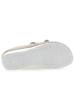 Ciabatte beige traforate con doppia fibbia comfort 54344-TIGLIO Sale