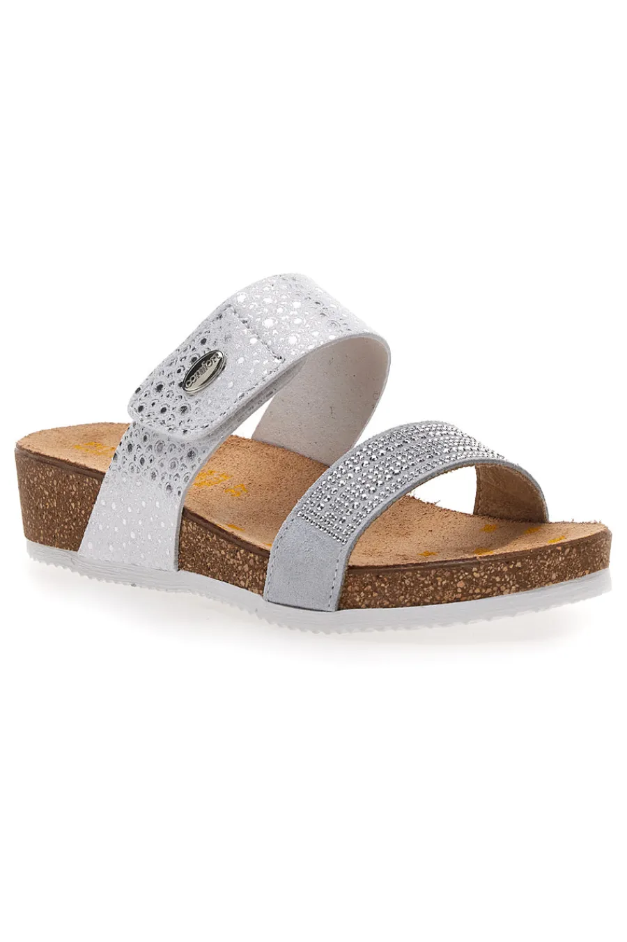 Ciabatte Bianche Con Brillantini Argentati 293480-PITTARELLO BIO Discount