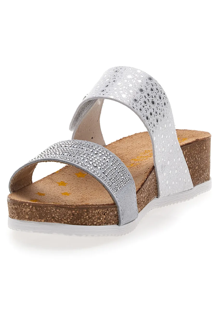 Ciabatte Bianche Con Brillantini Argentati 293480-PITTARELLO BIO Discount